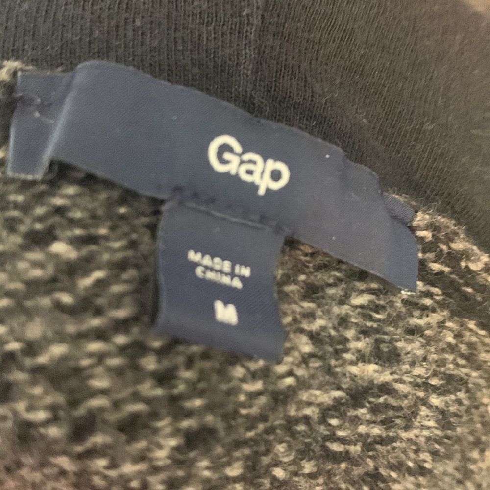 Gap Medium Hooded Sweater Long Sleeve Pouch Pocket Unisex Jacket Hoodie 10% Wool - Picture 8 of 12